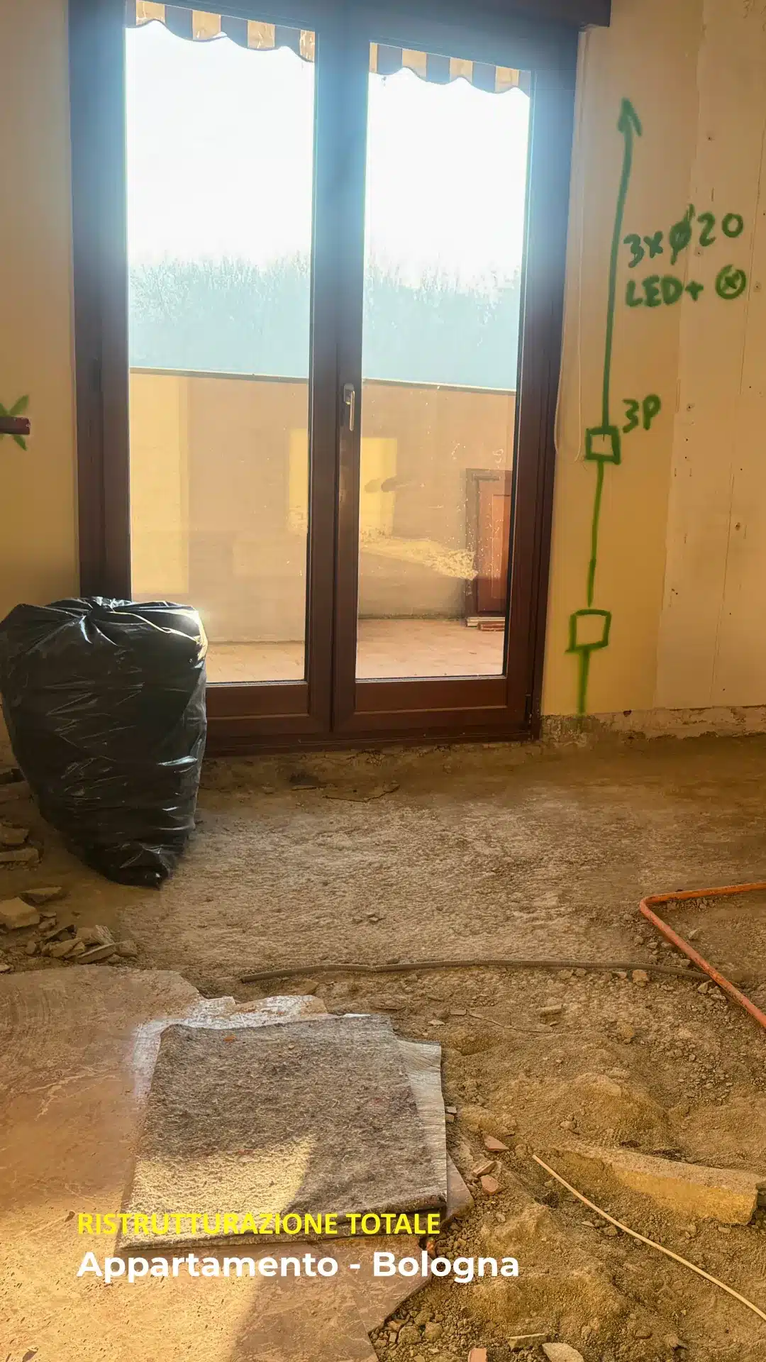 Appartamento a Bologna durante il rifacimento degli impianti